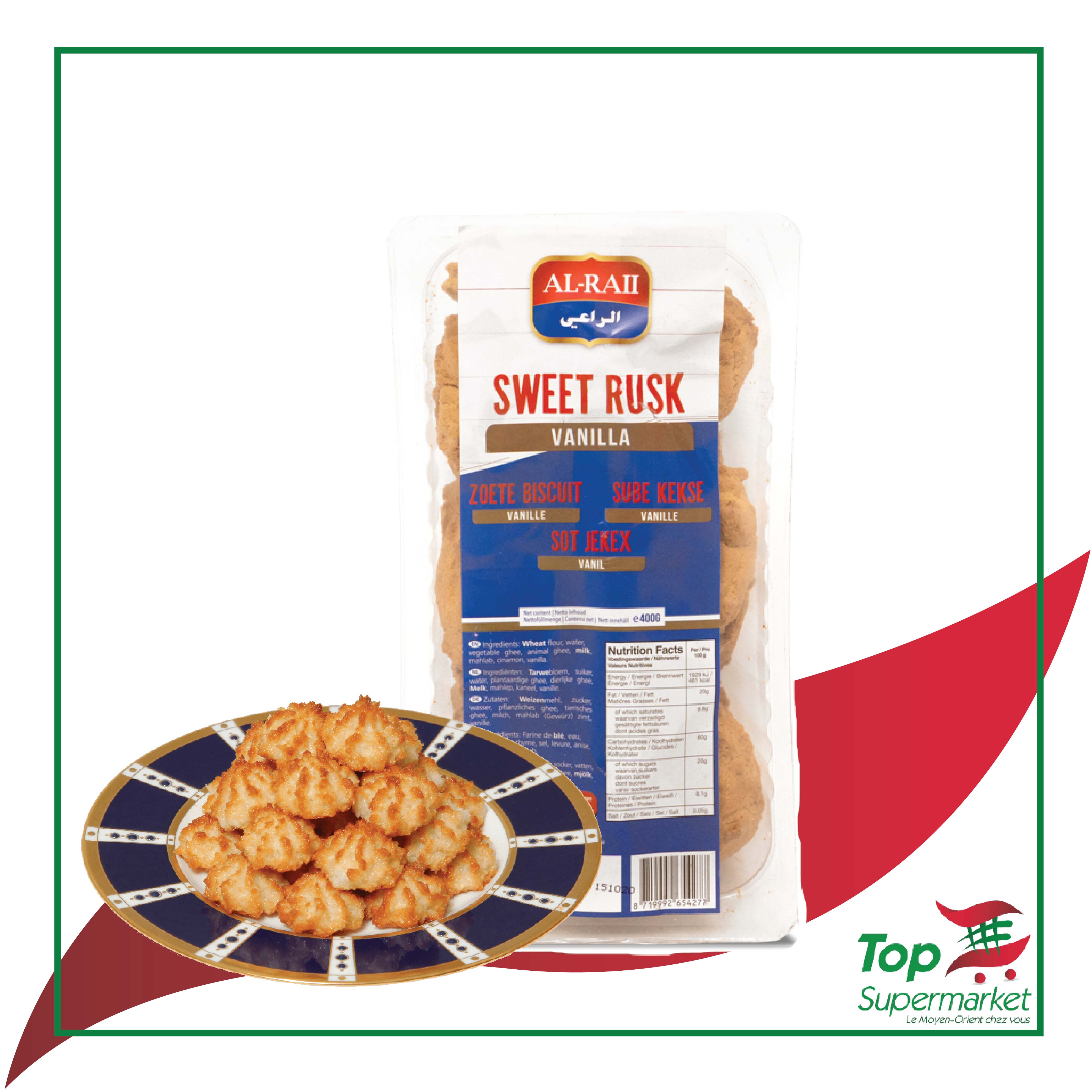 Al-Raii Sweet Rusk Vanille 400gr